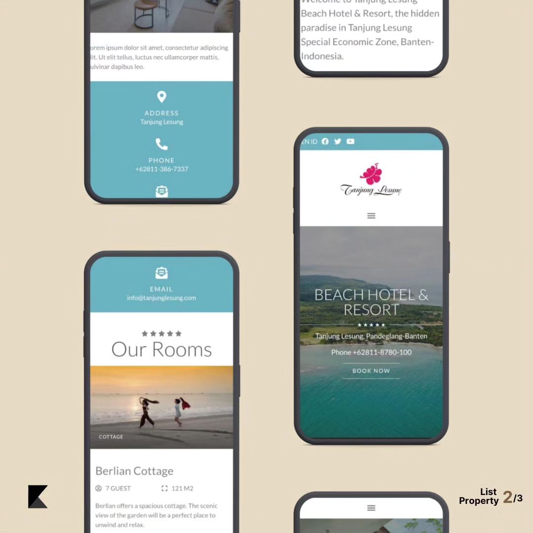 mockup website resort