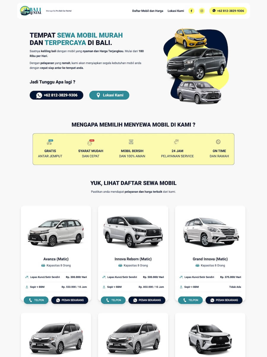 contoh website wisata sederhana